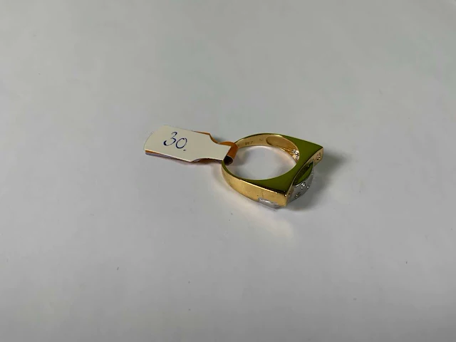 18 krt geelgouden ring - afbeelding 3 van  5