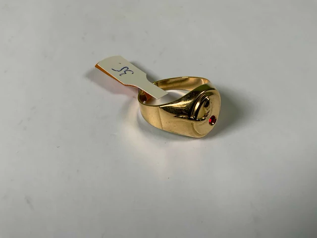 18 krt geelgouden ring - afbeelding 2 van  5