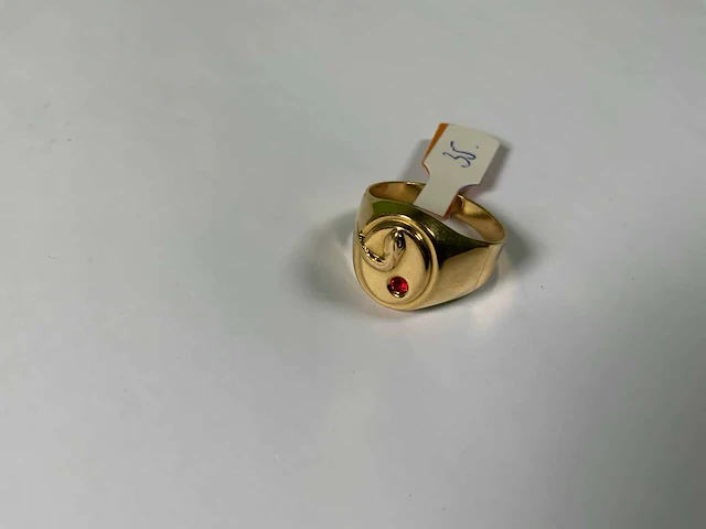 18 krt geelgouden ring - afbeelding 3 van  5