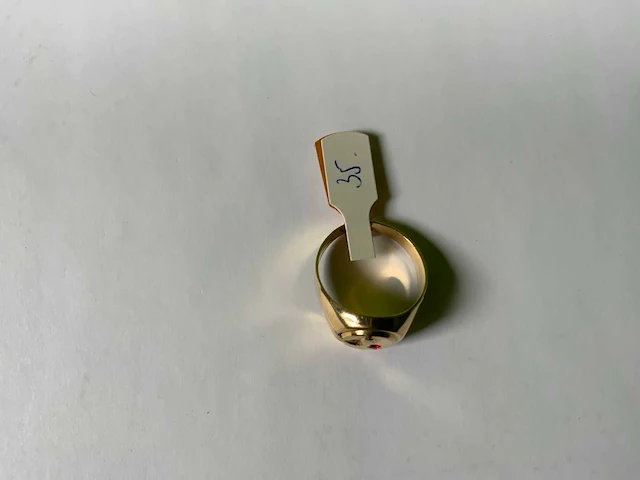 18 krt geelgouden ring - afbeelding 4 van  5