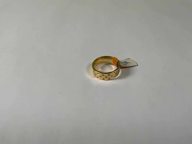 18 krt geelgouden ring - afbeelding 1 van  4