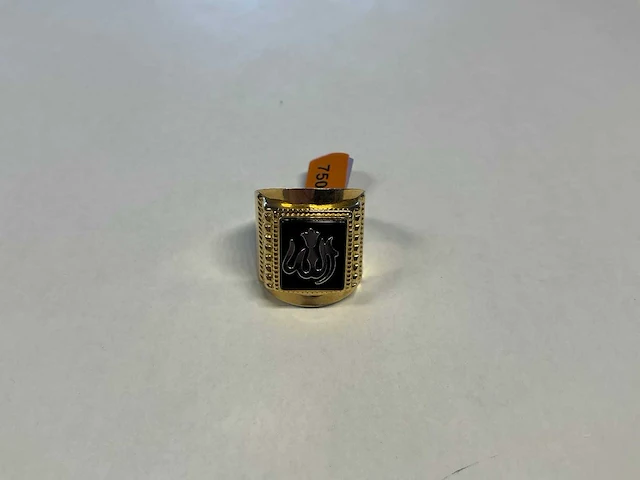 18 krt geelgouden ring - afbeelding 1 van  4