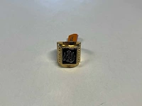 18 krt geelgouden ring - afbeelding 1 van  4