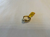 18 krt geelgouden solitairring - afbeelding 1 van  4