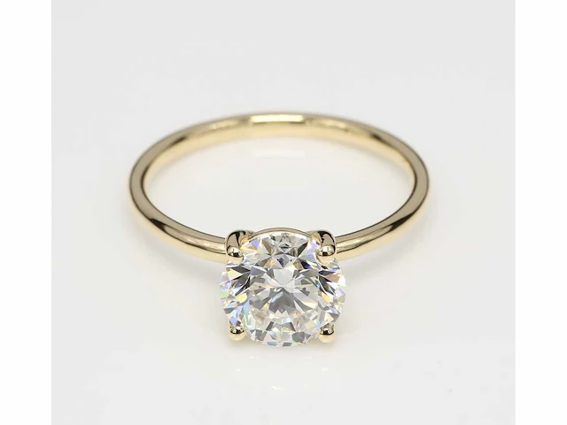 18 krt gouden ring met diamant 3.00crt - afbeelding 2 van  6