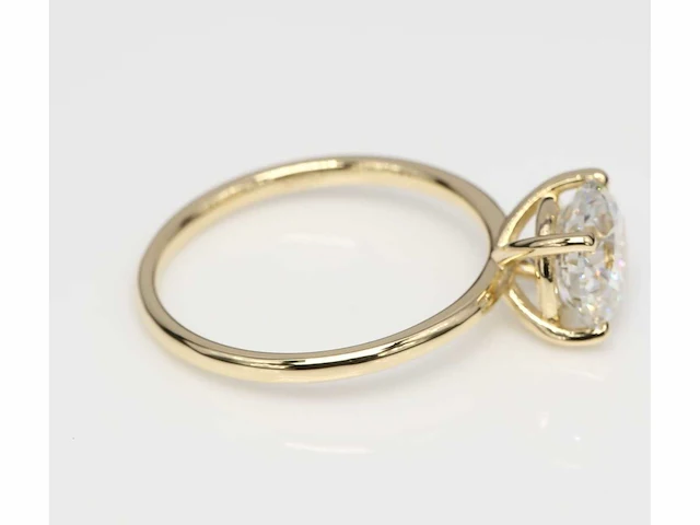 18 krt gouden ring met diamant 3.00crt - afbeelding 6 van  6