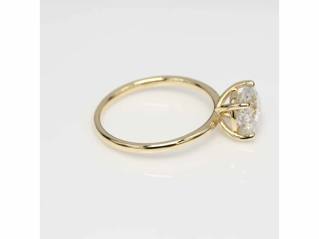 18 krt gouden ring met diamant 3.01crt - afbeelding 2 van  7