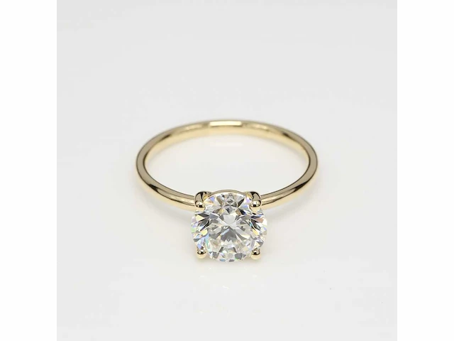 18 krt gouden ring met diamant 3.01crt - afbeelding 3 van  7