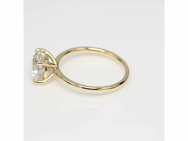 18 krt gouden ring met diamant 3.01crt - afbeelding 7 van  7