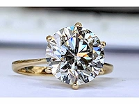 18 krt gouden ring met diamant 5,00 crt - afbeelding 5 van  6