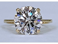 18 krt gouden ring met diamant 5,01 crt - afbeelding 1 van  7