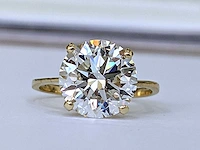 18 krt gouden ring met diamant 5,01 crt - afbeelding 2 van  9
