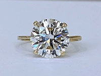 18 krt gouden ring met diamant 5,01 crt - afbeelding 7 van  9