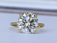 18 krt gouden ring met diamant 5,01 crt - afbeelding 9 van  9