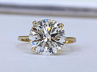 18 krt gouden ring met diamant 5,01 crt - afbeelding 8 van  9