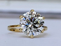 18 krt gouden ring met diamant 5,02 crt - afbeelding 4 van  10