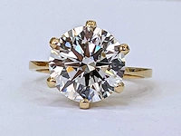 18 krt gouden ring met diamant 5,02 crt - afbeelding 7 van  10