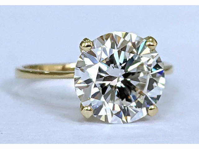 18 krt gouden ring met diamant 5,05 crt - afbeelding 1 van  7