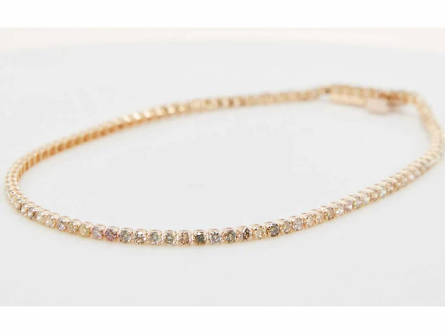 18 krt gouden tennis armband met natuurlijke diamant 1,54 crt - afbeelding 1 van  8