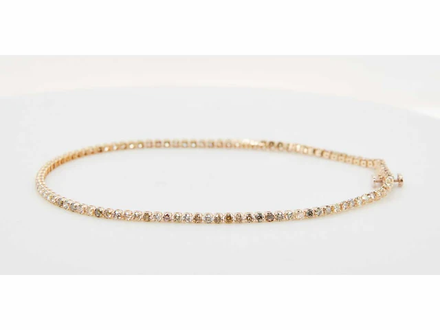 18 krt gouden tennis armband met natuurlijke diamant 1,54 crt - afbeelding 7 van  8