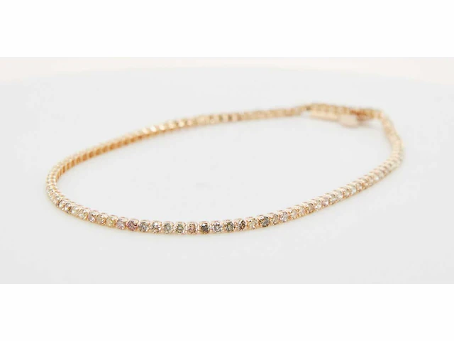 18 krt gouden tennis armband met natuurlijke diamant 1,54 crt - afbeelding 8 van  8
