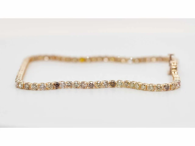 18 krt gouden tennis armband met natuurlijke diamant 2,20 crt - afbeelding 4 van  7