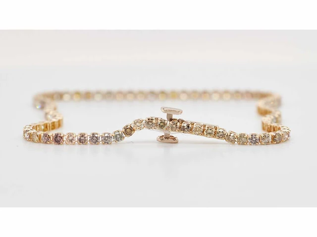 18 krt gouden tennis armband met natuurlijke diamant 2,20 crt - afbeelding 5 van  7