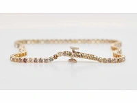18 krt gouden tennis armband met natuurlijke diamant 2,20 crt - afbeelding 5 van  7