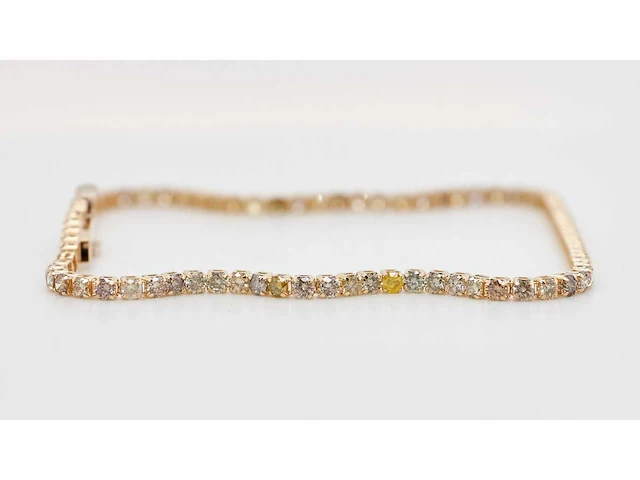 18 krt gouden tennis armband met natuurlijke diamant 2,20 crt - afbeelding 6 van  7