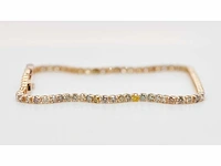 18 krt gouden tennis armband met natuurlijke diamant 2,20 crt - afbeelding 6 van  7