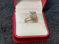 18 krt. rose gouden ring 5,04 crt. diamanten - afbeelding 1 van  12