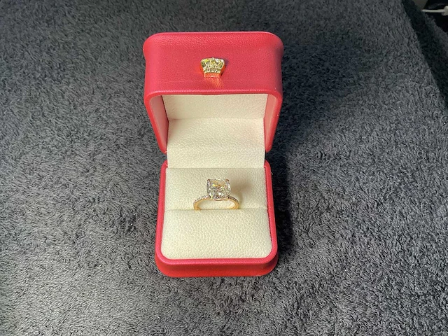18 krt. rose gouden ring 5,04 crt. diamanten - afbeelding 5 van  12