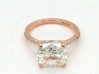18 krt. rose gouden ring 5,04 crt. diamanten - afbeelding 6 van  12