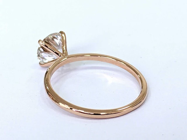 18 krt. rose gouden ring met diamant 2,01 crt - afbeelding 3 van  6