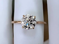 18 krt. rose gouden ring met diamant 2,01 crt - afbeelding 4 van  6