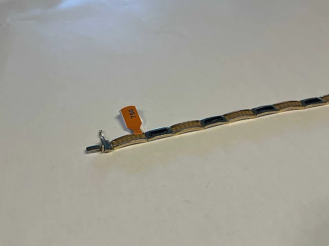 18 krt wit- en geelgouden armband - afbeelding 2 van  3