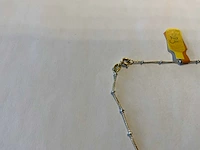 18 krt wit- en geelgouden fijn collier - afbeelding 4 van  4