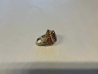 18 krt wit- en geelgouden ring - afbeelding 3 van  4
