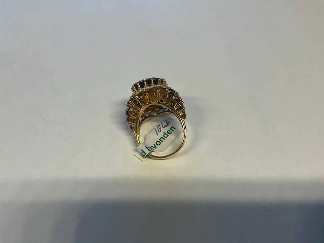 18 krt wit- en geelgouden ring - afbeelding 4 van  4