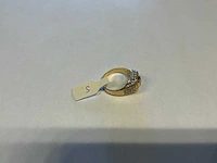 18 krt wit- en geelgouden ring - afbeelding 3 van  4