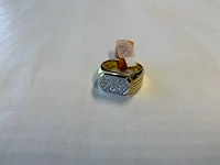 18 krt wit- en geelgouden ring - afbeelding 3 van  4