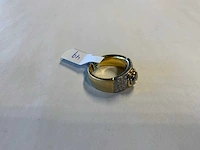 18 krt wit- en geelgouden ring - afbeelding 2 van  4