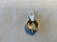 18 krt wit- en geelgouden ring - afbeelding 4 van  4