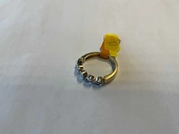 18 krt wit en geelgouden rijring - afbeelding 1 van  4