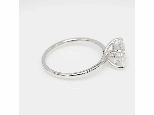 18 krt. wit gouden ring met 1,50 diamant e-vs1 met certificaat - afbeelding 3 van  13