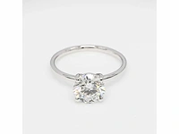 18 krt. wit gouden ring met 1,50 diamant e-vs1 met certificaat - afbeelding 7 van  13