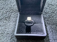 18 krt. wit gouden ring met 1,50 diamant e-vs1 met certificaat - afbeelding 10 van  13