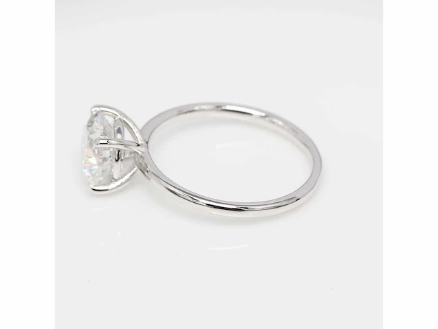 18 krt. wit gouden ring met 1,50 diamant e-vs1 met certificaat - afbeelding 11 van  13