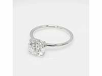 18 krt. wit gouden ring met 1,57 crt. diamant f-vs1 met certificaat - afbeelding 5 van  8