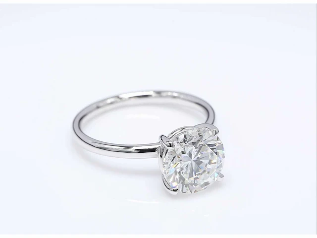 18 krt. wit gouden ring met 3,07 crt. diamant - afbeelding 4 van  13